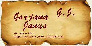 Gorjana Janus vizit kartica